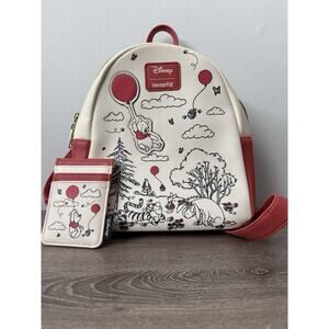 Disney Loungefly “Winnie the Pooh” Floating Balloon Mini Backpack With Wallet